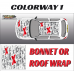 DIGITALLY PRINTED WRAP TYPE 33 (BONNET OR ROOF)