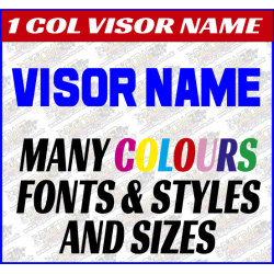 VISOR NAME ONLY (1 Colour) VISOR NAME ONLY (1 Colour)