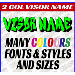 VISOR NAME ONLY (2 Colours) VISOR NAME ONLY (2 Colours)