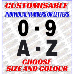 Custom Vinyl Numbers & Letters Custom Vinyl Numbers & Letters