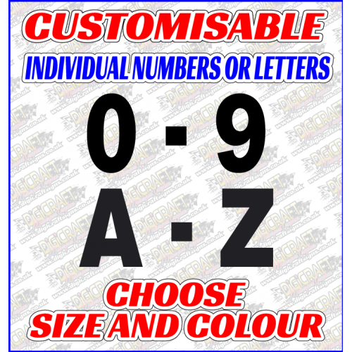 Custom Vinyl Numbers & Letters