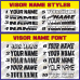 Autograss FULL NUMBER SET  (Door, Roof, Class, Visor Name, Tow/On Off)