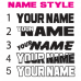 VISOR NAME ONLY (1 Colour) VISOR NAME ONLY (1 Colour)