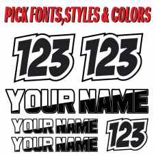 - Stox Kart FULL Race Number / Name Graphics Stickers set