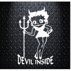 Betty Boop Devil Inside 100mm x 160mm Vinyl Decal Sticker