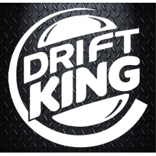 Drift King 100mm x 100mm Vinyl Decal Sticker