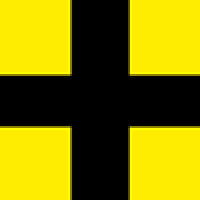 Autograss Junior Racer yellow / black cross